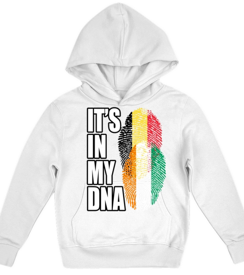 Ivorian And Belgian Mix Heritage DNA Flag Kids Hoodie