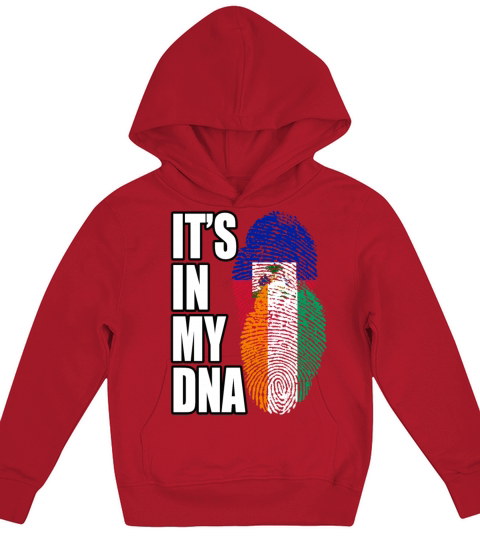 Ivorian And Haitian Mix Heritage DNA Flag Kids Hoodie