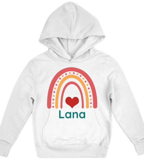 Lana Vintage Boho Rainbow Kids Hoodie