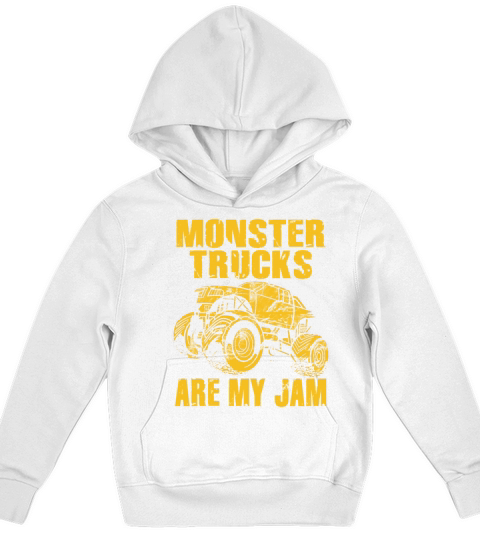 Monster Trucks Are My Jam Vintage Retro Kids Hoodie