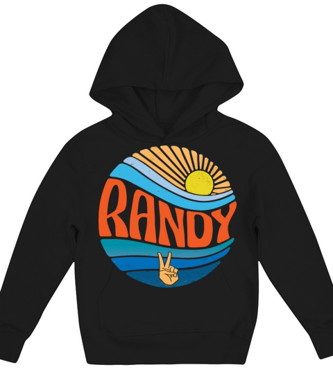 Randy Shirt Vintage Sunset Randy Groovy Tie Dye Kids Hoodie