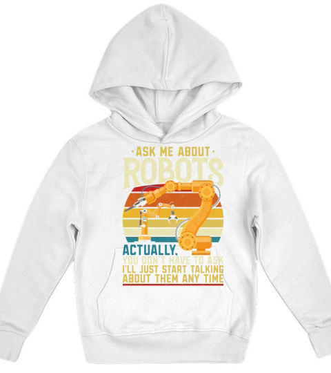 Robot Robotics Engineer Retro Kids Hoodie