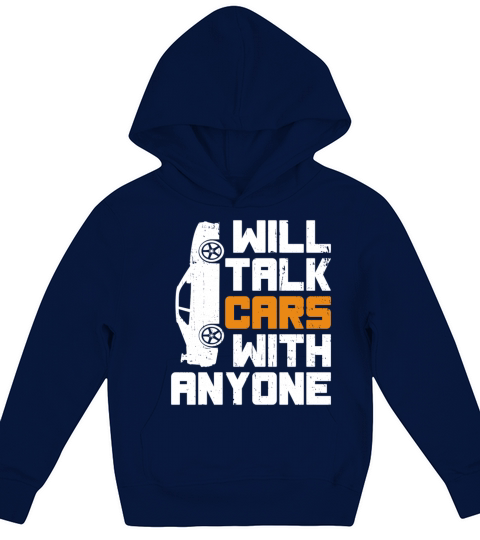 Will Talk Cars With Anyone Retro Vintage Design Kids Hoodie
