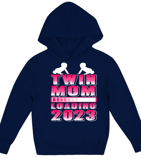 Womens Twin Mama Twin Mom to Be Pregnancy Kids Hoodie