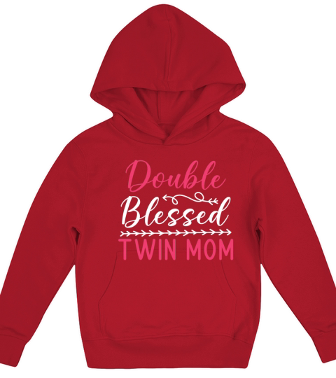 Womens Twin Mama Twin Mom to Be Pregnancy Kids Hoodie