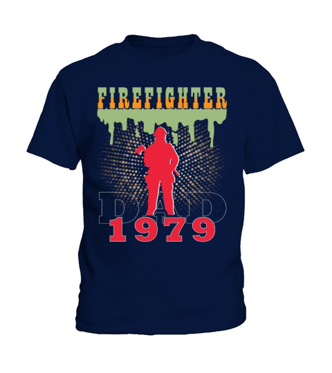 1979 vintage fireman birthday firefighter Kids T-Shirt