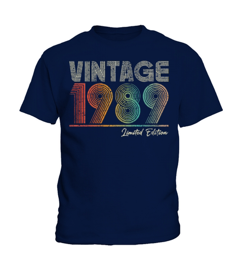 34 Years Old Vintage 1989 34th Birthday Gifts Kids T-Shirt