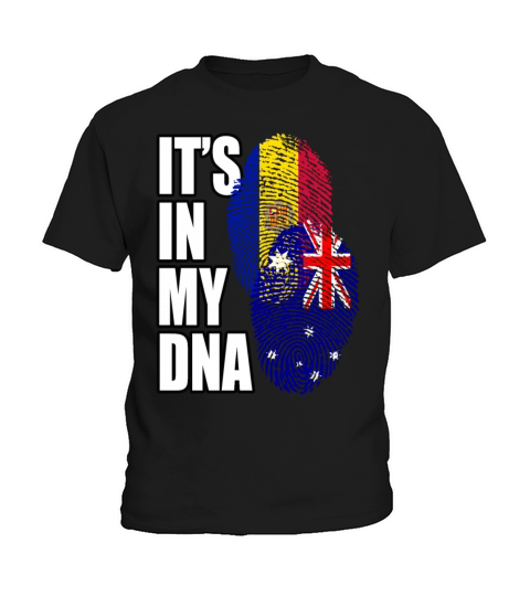 Andorran And Australian Mix Heritage DNA Flag Kids T-Shirt
