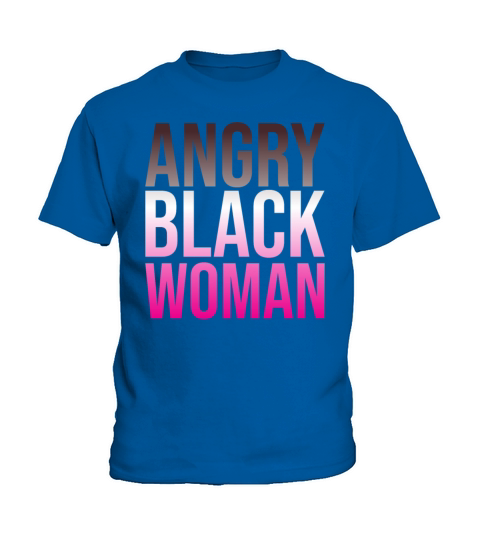 Angry Black Woman gradient color design Kids T-Shirt