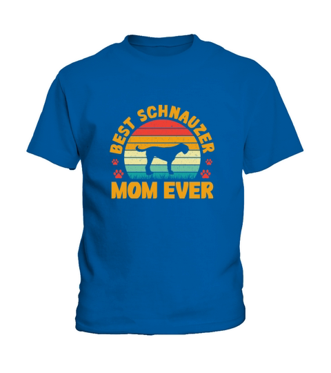 Best Schnauzer Mom Ever Retro Vintage Kids T-Shirt