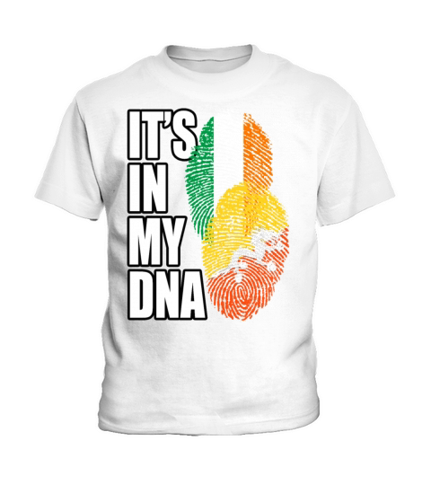 Bhutanese And Irish Mix Heritage DNA Flag Kids T-Shirt