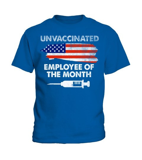 Distressed USA Flag Unvaccinated Employee Of The M Kids T-Shirt