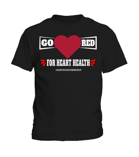 Go Red For Heart Health Awareness Month February Kids T-Shirt