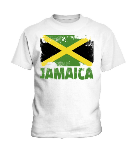 Jamaica Flag Vintage Distressed Jamaican Grunge Tr Kids T-Shirt