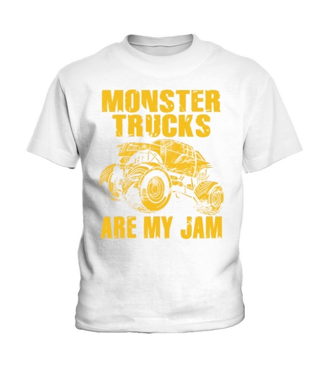 Monster Trucks Are My Jam Vintage Retro Kids T-Shirt