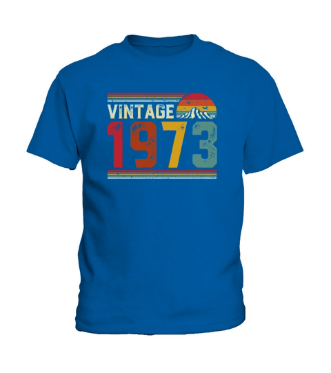 Vintage 1973 48 Years Old 48th Birthday Gift Kids T-Shirt