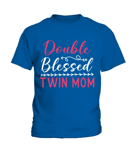 Womens Twin Mama Twin Mom to Be Pregnancy Kids T-Shirt