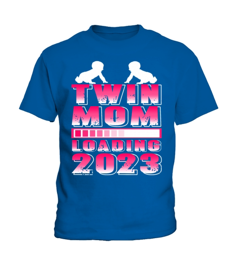 Womens Twin Mama Twin Mom to Be Pregnancy Kids T-Shirt