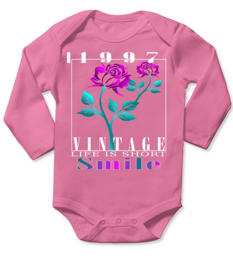 1997 Born Vintage Rose Gift Long Sleeve Baby One-Piece