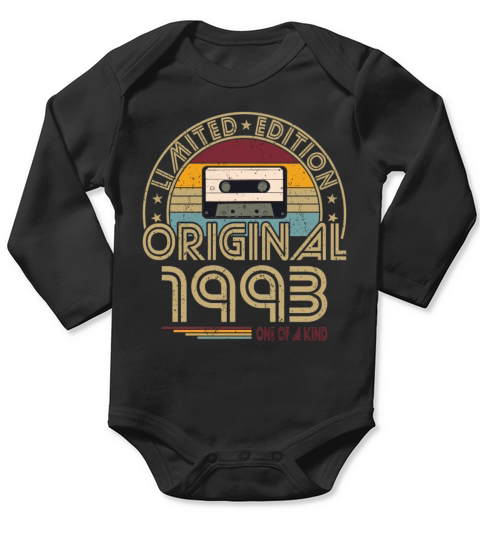 30th birthday vintage 1993 original 1993 Long Sleeve Baby One-Piece