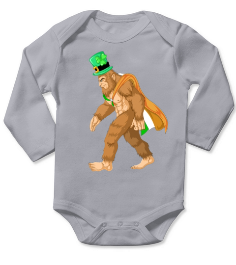 bigfoot st patricks day Long Sleeve Baby One-Piece