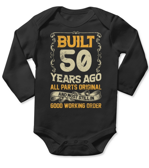Built 50 Years Ago - All Parts Original Outfit 50t Long Sleeve Baby One-Piece