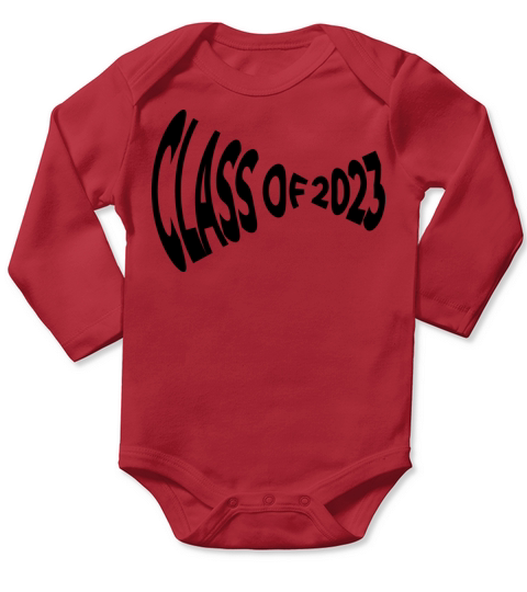Class Of 2023 Logo Funny Design Black Long Sleeve Baby One-Piece