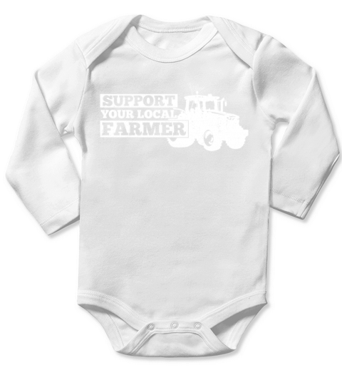 Farming Farmer Vintage Tractor Long Sleeve Baby One-Piece