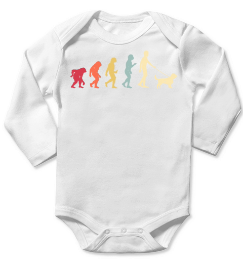 Field Spaniel Evolution Retro Vintage Long Sleeve Baby One-Piece