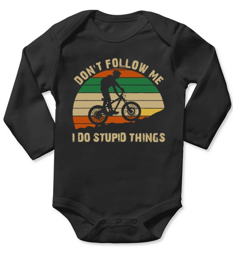 Funny Motorbike Vintage Retro Long Sleeve Baby One-Piece