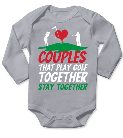 Golf Couple Golfer Long Sleeve Baby One-Piece