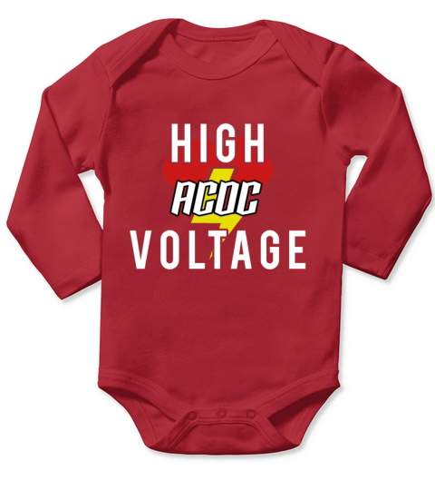 High Voltage ACDC Design Long Sleeve Baby One-Piece