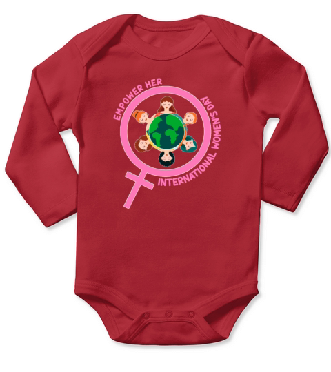 International Womens Day - Womens Month Empower H Long Sleeve Baby One-Piece