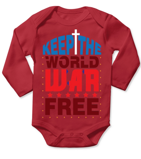 keep world free crp Long Sleeve Baby One-Piece