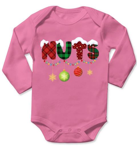 Nuts chestnuts christmas Couples matching Long Sleeve Baby One-Piece