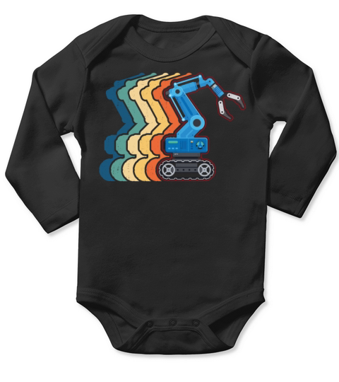Robot Robotics Engineer Retro Long Sleeve Baby One-Piece