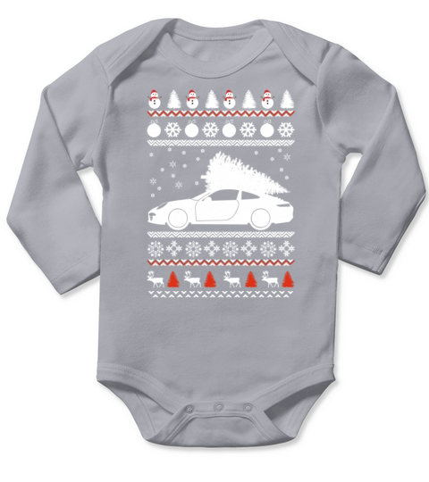 Sportscar ugly christmas Long Sleeve Baby One-Piece