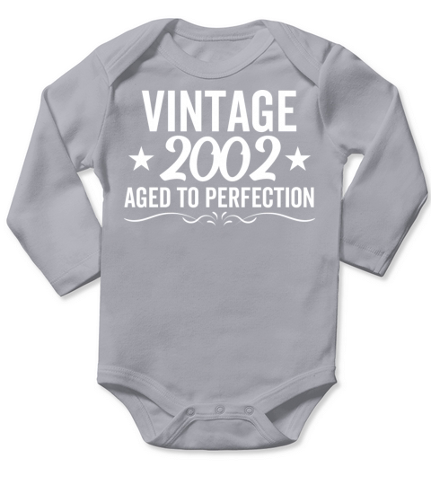 Vintage 2002 Aged To Perfection Long Sleeve Baby One-Piece