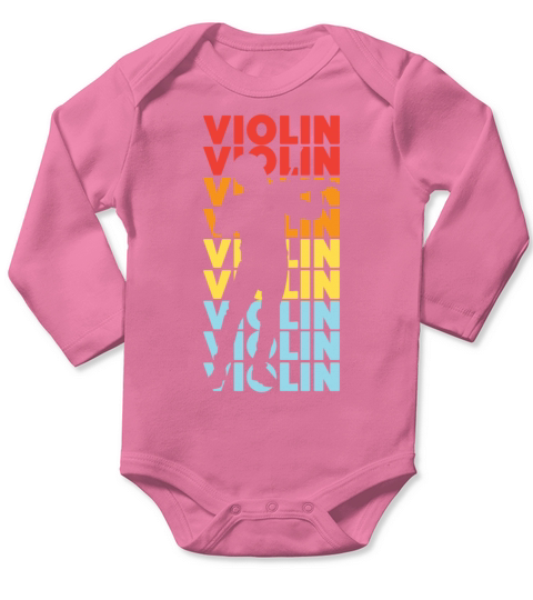 Violin Violinist Retro Vintage Long Sleeve Baby One-Piece