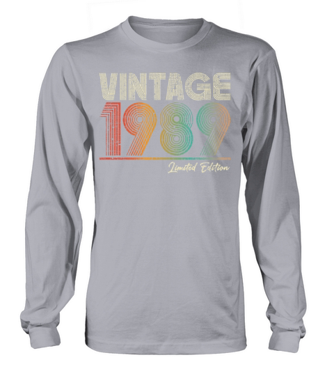 34 Years Old Vintage 1989 34th Birthday Gifts Long sleeved Unisex