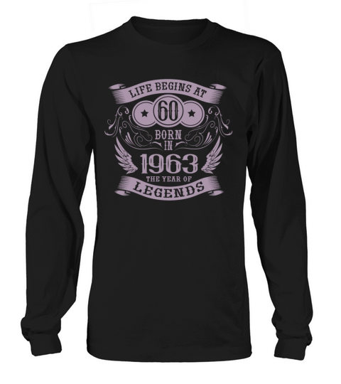 60th Birthday 1963 Vintage Birthday Saying Long sleeved Unisex