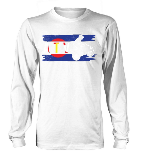 all terrain vehicles vintage colorado flag art Long sleeved Unisex