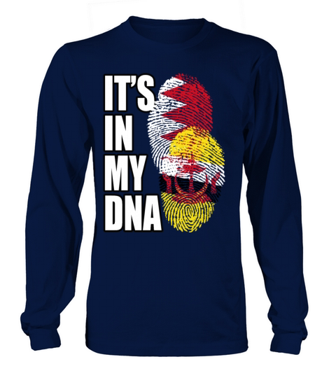 Bahraini And Bruneian Mix Heritage DNA Flag Long sleeved Unisex