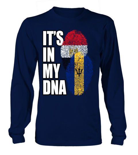 Barbadian And Egyptian Mix Heritage DNA Flag Long sleeved Unisex