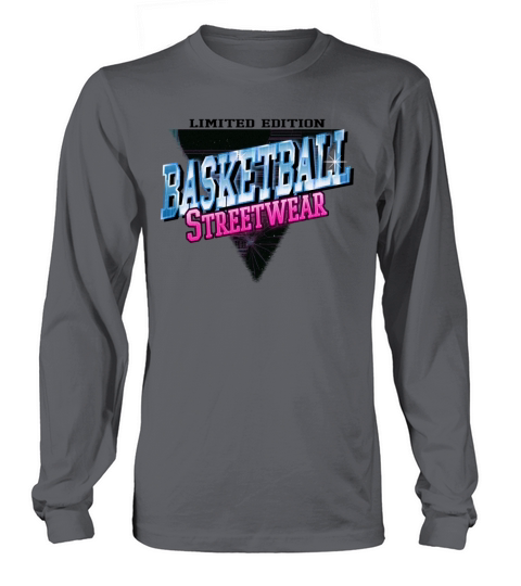Basketball Sports Font Vintage Retro Streetwear Long sleeved Unisex