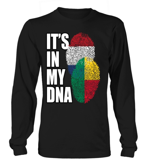 Beninese And Dutch Mix Heritage DNA Flag Long sleeved Unisex