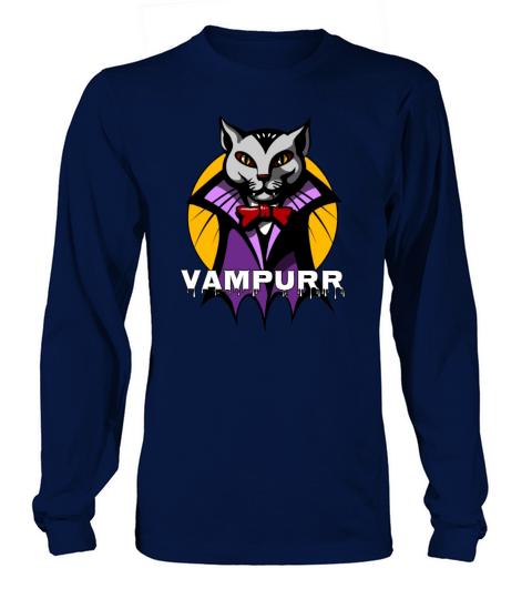 Cat Vampire Halloween Vampurr Long sleeved Unisex