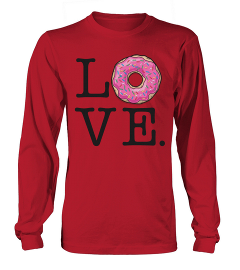 Donut love Funny Food Long sleeved Unisex