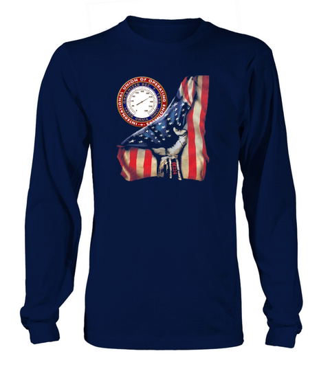 International Union of Operating Engineers American flag shirt OE324 Long sleeved Unisex