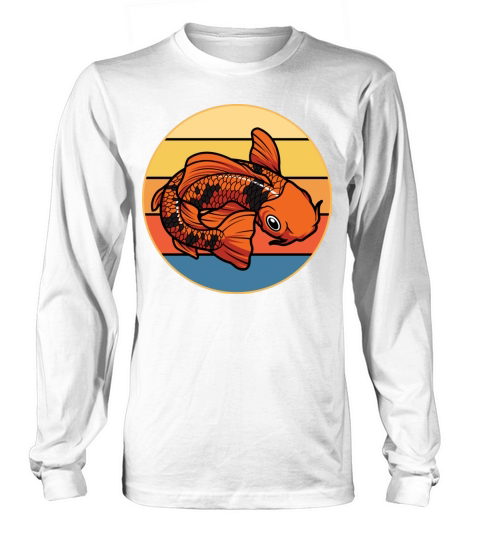Japanese Koi Fish Vintage Retro Sunset Long sleeved Unisex